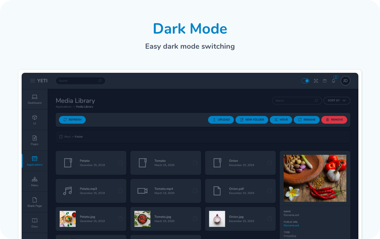 Yeti - Dark Mode